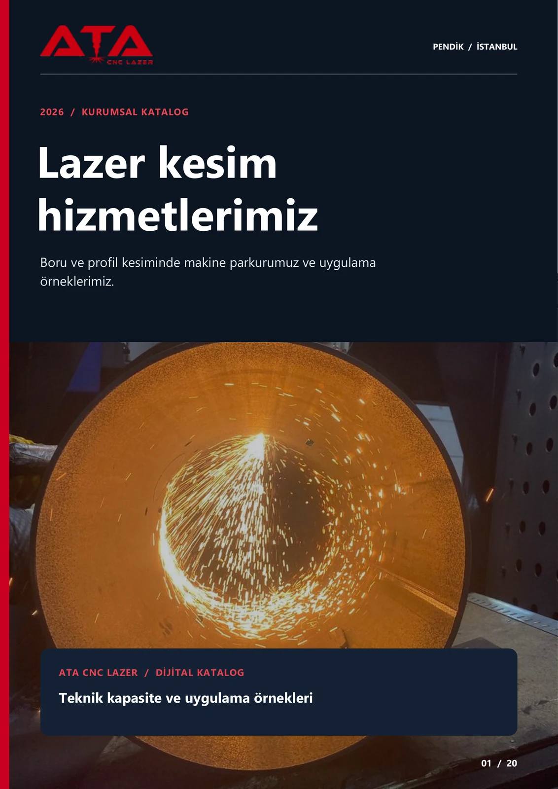 ATA CNC Lazer 2026 kataloğu ön kapağı